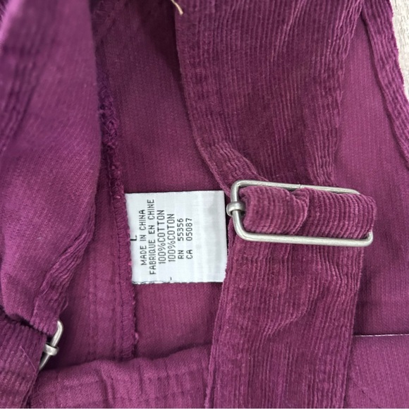 Vintage 90's Squeeze Corduroy Overalls Women L Purple Retro Carpenter New Cotton - Picture 5 of 12
